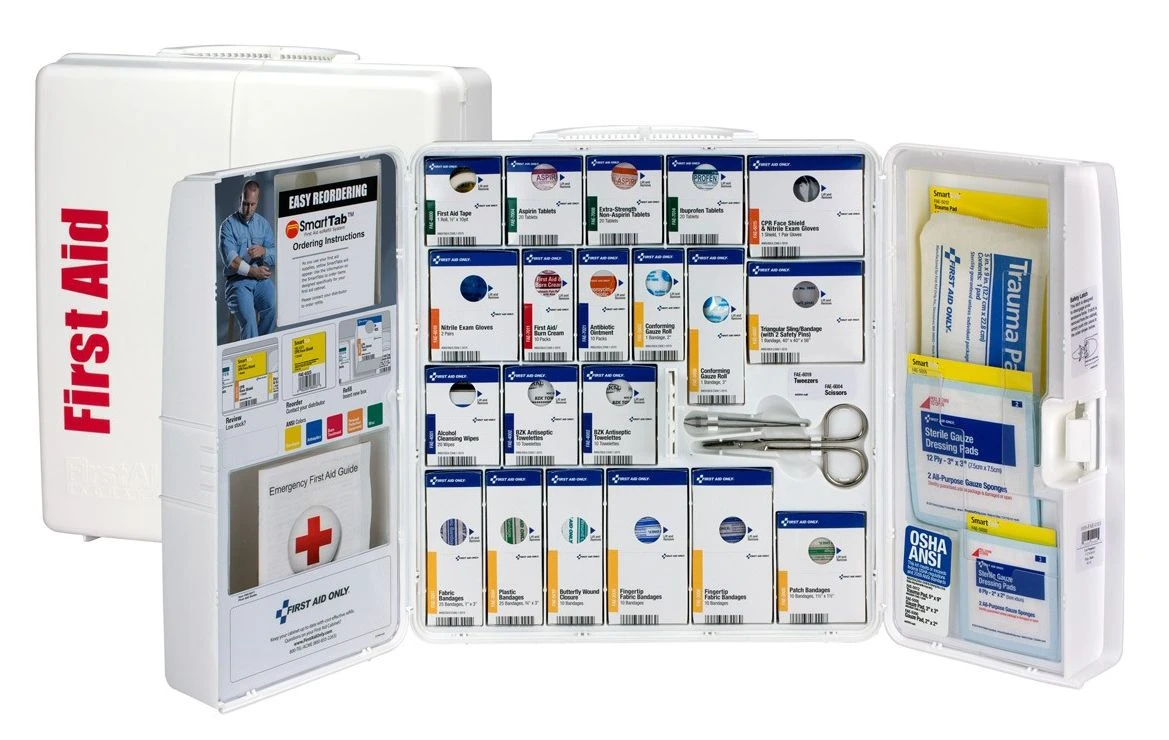 First Aid Only 1000-FAE-0103 50 Person Large Plastic SmartCompliance First Aid Cabinet With Medications 1 First Aid Only 1000-FAE-0103 50 Person Large Plastic SmartCompliance First Aid Cabinet With Medications