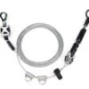 MSA 10219289 Temporary Cable Horizontal Lifeline For 2 Workers 60 Ft With Bypass Shuttles