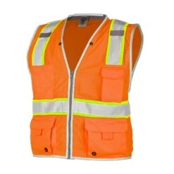 Kishigo 1511 Class 2 Hi-Vis Orange Brilliant Series Heavy Duty Safety Vest