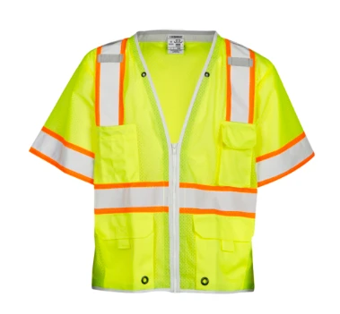 Kishigo 1550 Premium Brilliant Series Class 3 Hi-Vis Lime Heavy Duty Vest 1 Kishigo 1550 Premium Brilliant Series Class 3 Hi-Vis Lime Heavy Duty Vest