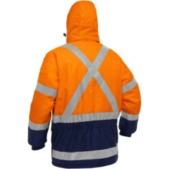 Bisley By PIP 343M6450X ANSI Type R Class 3 And CSA Z96 Class 2 X-Back Extreme Cold Jacket With Navy Bottom -Personal Protective Equipment Store 343m6450x ornv ombh