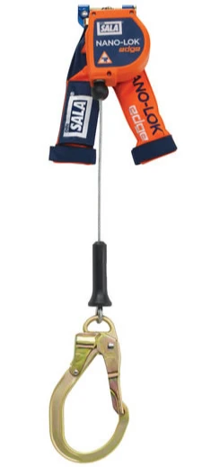 3M DBI-SALA Nano-Lok 3500212 8 Ft. Edge Quick Connect Self Retracting Cable Lifeline With Steel Rebar Lock Hook