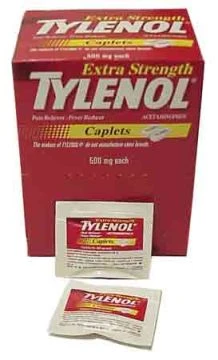 Hart Health 5488 Tylenol Extra-strength, Non-aspirin, Caplets, 50/2's Box