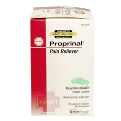 Hart Health 5697 Proprinal Softgel, Pain Reliever, 100/2's Per Box, 200 Total Gel Caps, Industrial Pack