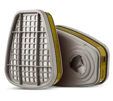 3M 6007 Mercury Vapor/Organic Vapor/Acid Gas Cartridge 1 3M 6007 Mercury Vapor/Organic Vapor/Acid Gas Cartridge