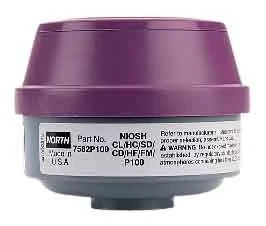North By Honeywell 7582P100 Acid Gas Cartridge And P100 Filter 1 North By Honeywell 7582P100 Acid Gas Cartridge And P100 Filter