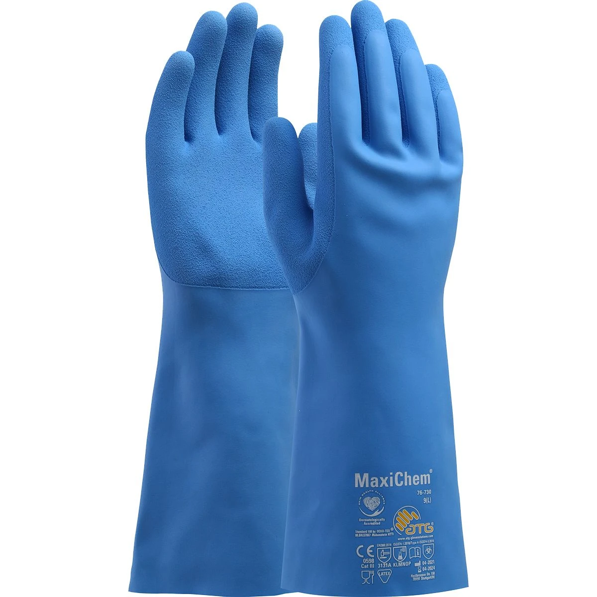 PIP 76-730 MaxiChem Latex Blend Coated Glove With Nylon Elastane Liner And Non-Slip Grip On Palm & Fingers 1 PIP 76-730 MaxiChem Latex Blend Coated Glove With Nylon Elastane Liner And Non-Slip Grip On Palm & Fingers