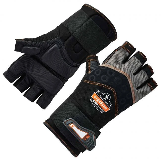 Ergodyne ProFlex 910 Half-Finger Impact Gloves And Wrist Support 1 Ergodyne ProFlex 910 Half-Finger Impact Gloves And Wrist Support