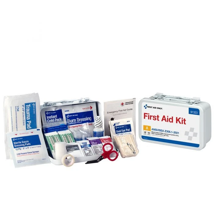 First Aid Only 91323 10 Person ANSI 2021 Class A Metal First Aid Kit 1 First Aid Only 91323 10 Person ANSI 2021 Class A Metal First Aid Kit