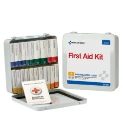 First Aid Only 91331 50 Person ANSI 2021 Class A 24 Unit Metal First Aid Kit