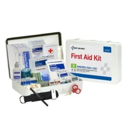 First Aid Only 91347 50 Person ANSI 2021 Class B Metal First Aid Kit