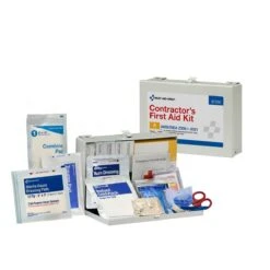 First Aid Only 91350 25 Person ANSI 2021 Class A Contractor Metal First Aid Kit