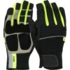 PIP 96652 Hi-Vis Yeti Thermal Glove With Synthetic Leather Palm And Fleece Lining - Waterproof Insert- 3PR Per Pack
