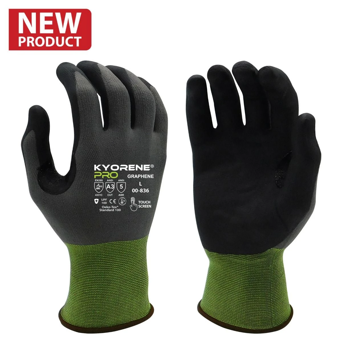 Armor Guys 00-836 Kyorene Pro A3 Cut 18 Gauge Touchscreen Glove With Nano Foam Nitrile 1 Armor Guys 00-836 Kyorene Pro A3 Cut 18 Gauge Touchscreen Glove With Nano Foam Nitrile