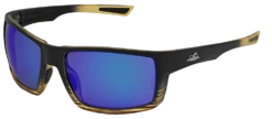 Bullhead Safety BH2679PFT Blue Mirror Performance Fog Technology Polarized Lens, Tortoise/Black Frame Safety Glasses