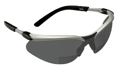 3M BX Reader Protective Eyewear Gray Lens, Silver Frame 1 3M BX Reader Protective Eyewear Gray Lens, Silver Frame