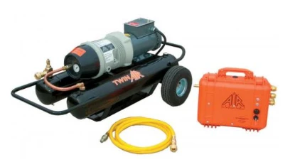 Air Systems COMP-3EA TA-3 Twin-Air Compressor, ½” X 10’ Connect Hose, And BB30-CO3 Breather Box, 3 Respirator Fittings 1 Air Systems COMP-3EA TA-3 Twin-Air Compressor, ½” X 10’ Connect Hose, And BB30-CO3 Breather Box, 3 Respirator Fittings
