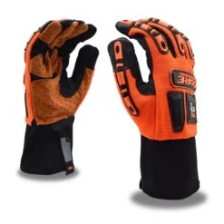 Cordova 7701 Impact Ogre Hi Vis Orange Synthetic Leather Palm W/ Silicone Dot Grip