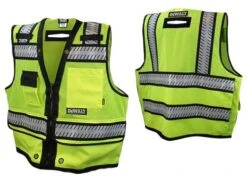 Radians DEWALT DSV521 Hi-Vis Lime Green Class 2 Heavy Duty Surveyor Vest