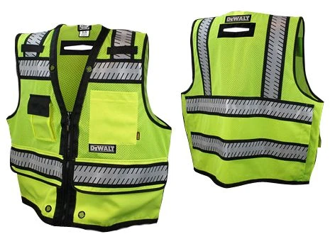Radians DEWALT DSV521 Hi-Vis Lime Green Class 2 Heavy Duty Surveyor Vest 1 Radians DEWALT DSV521 Hi-Vis Lime Green Class 2 Heavy Duty Surveyor Vest