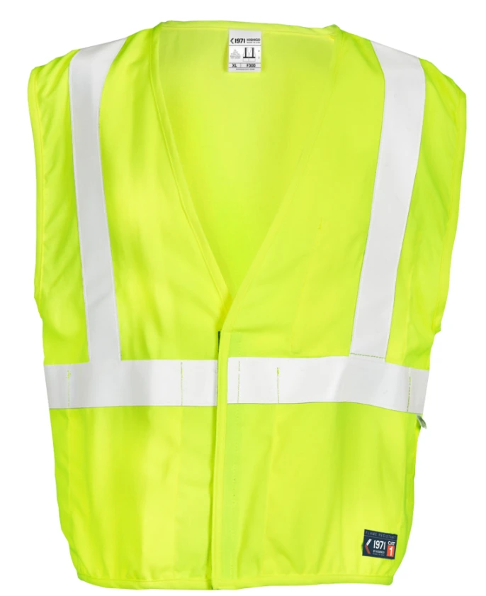 Kishigo FM300 FR Classic Hi-Vis Lime Mesh Safety Vest 1 Kishigo FM300 FR Classic Hi-Vis Lime Mesh Safety Vest