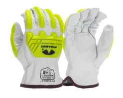 Pyramex GL3008CKB Premium Goatskin Leather Driver HPPE A7 Cut Level 2 Impact Glove (Dozen)