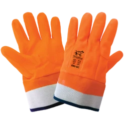 Global Glove 880-SC FrogWear Hi Vis Cold Weather Double Coated PVC Chemical Gloves