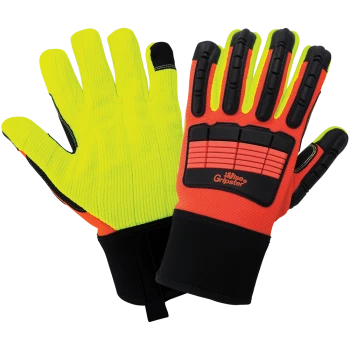 Global SG9954 Vise Gripster Hivis A2 Cut Cotton Impact Gloves 1 Global SG9954 Vise Gripster Hivis A2 Cut Cotton Impact Gloves