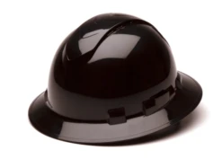 Pyramex HP54111V Ridgeline Full Brim Black Hard Hat 4-Point Suspension