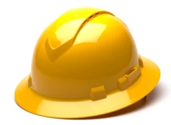 Pyramex HP54130V Ridgeline Yellow Full Brim Vented Hard Hat