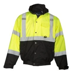 Kishigo JS130 Class 3 Hi-Vis Lime Ripstop Bomber Jacket