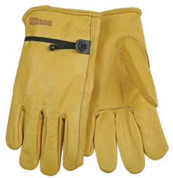 Kinco 99 Unlined Grain Cowhide Leather Adjustable Fit Pull Strap Driver Glove