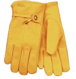 Kinco 199 Unlined Premium Grain Cowhide Leather Adjustable Fit Pull Strap Driver Glove