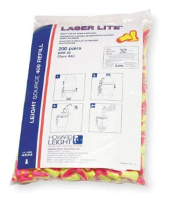 Howard Leight By Honeywell LL-LS4-REFILL Bag Of 200 Laser Lite (NRR 32 DB) Disposable Foam Earplugs For The HL400 Earplug Dispenser