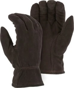 Majestic 1548 Brown Winter Thinsulate Lined Deerskin Split Drivers Glove