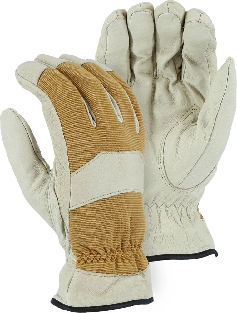 Majestic 1572 Winter Lined Pigskin Leather Palm Cloth Back Glove 1 Majestic 1572 Winter Lined Pigskin Leather Palm Cloth Back Glove