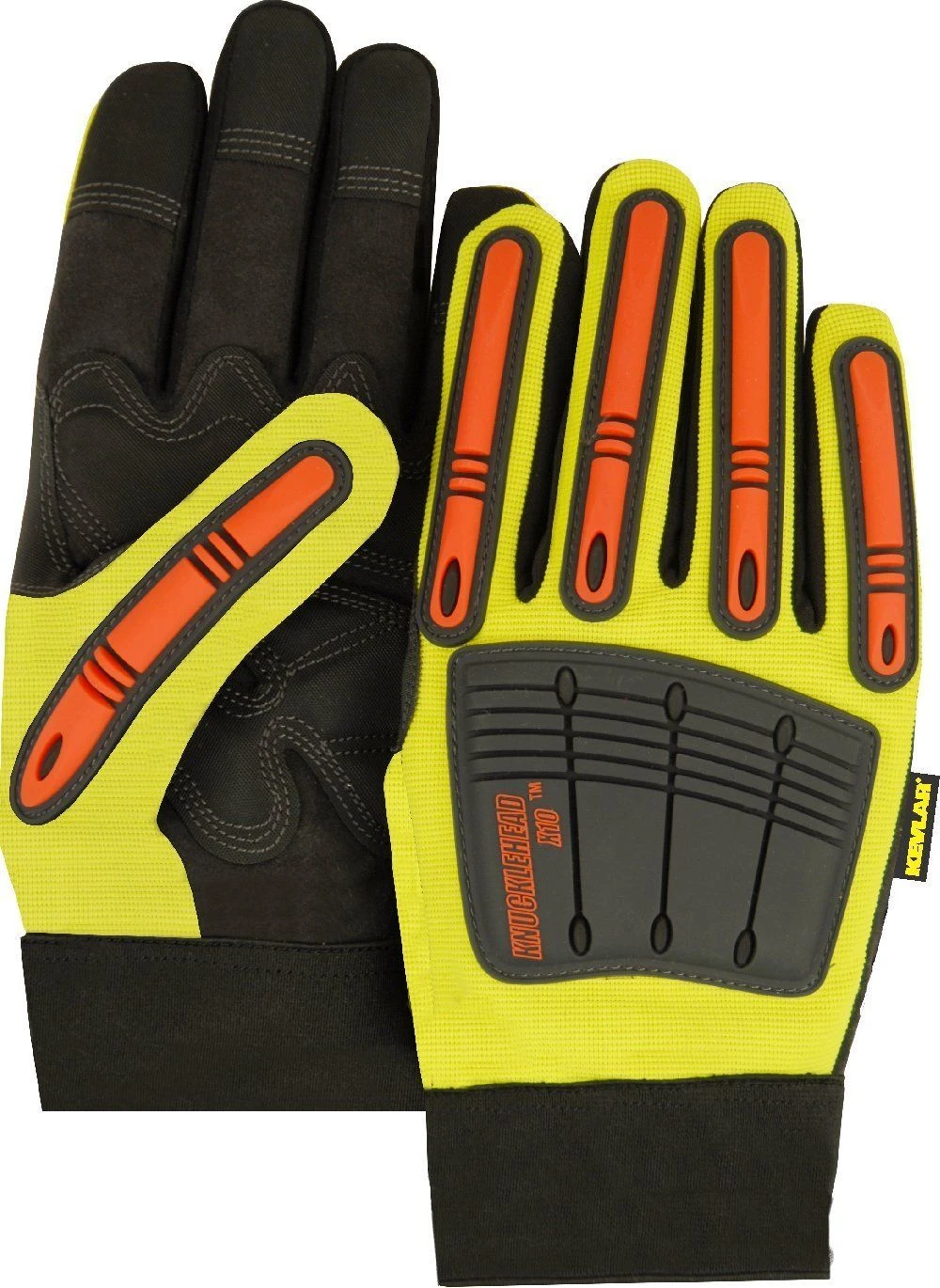 Majestic 21242HY HiVis Yellow X10 Knucklehead Impact Gloves 1 Majestic 21242HY HiVis Yellow X10 Knucklehead Impact Gloves