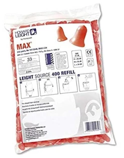 Howard Leight By Honeywell MAX-LS4-REFILL Bag Of 200 MAX-1 (NRR 33 DB) Disposable Foam Earplugs For The HL400 Earplug Dispenser
