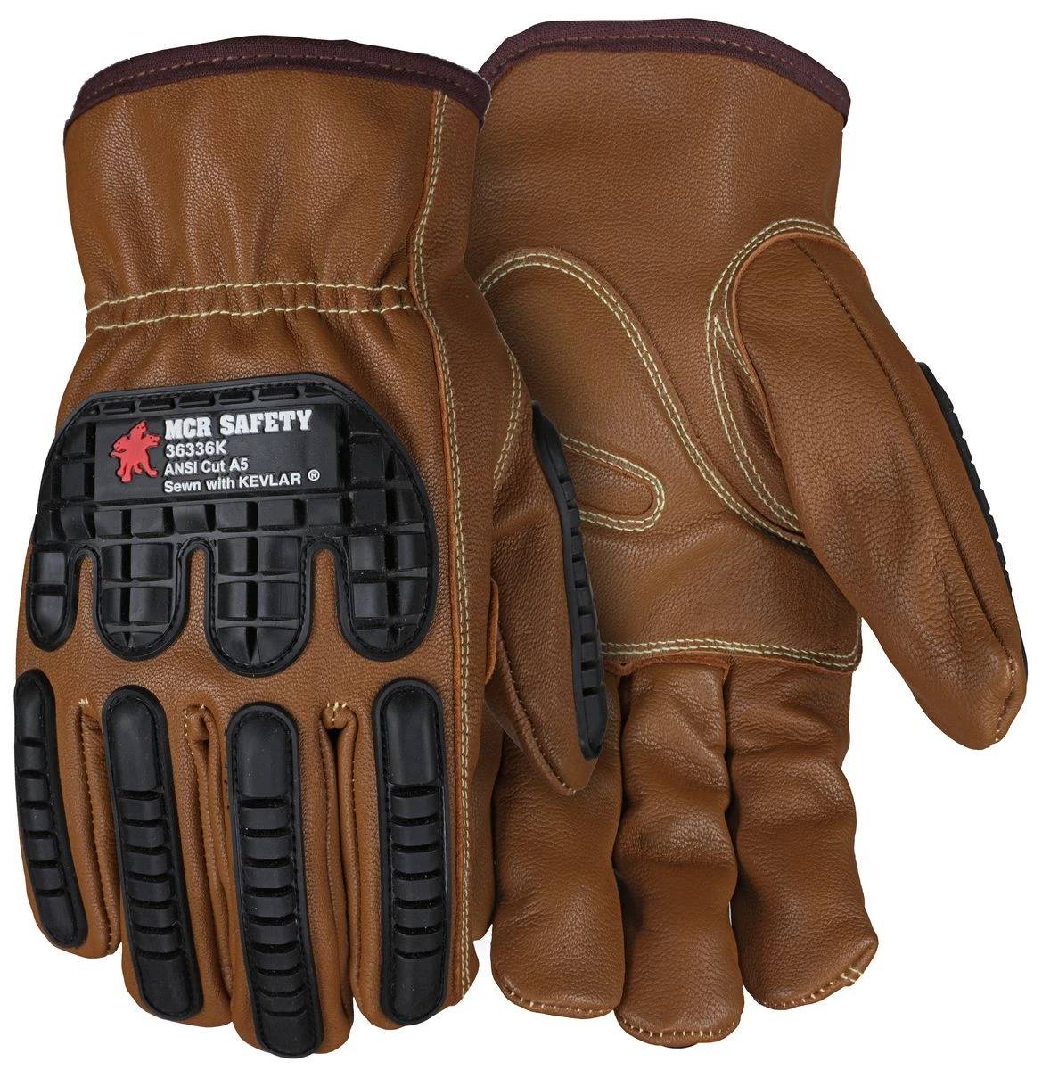 MCR 36336K Select Kevlar Lined Goatskin Leather A5 Cut Rated Impact Gloves With Oil Block 1 MCR 36336K Select Kevlar Lined Goatskin Leather A5 Cut Rated Impact Gloves With Oil Block