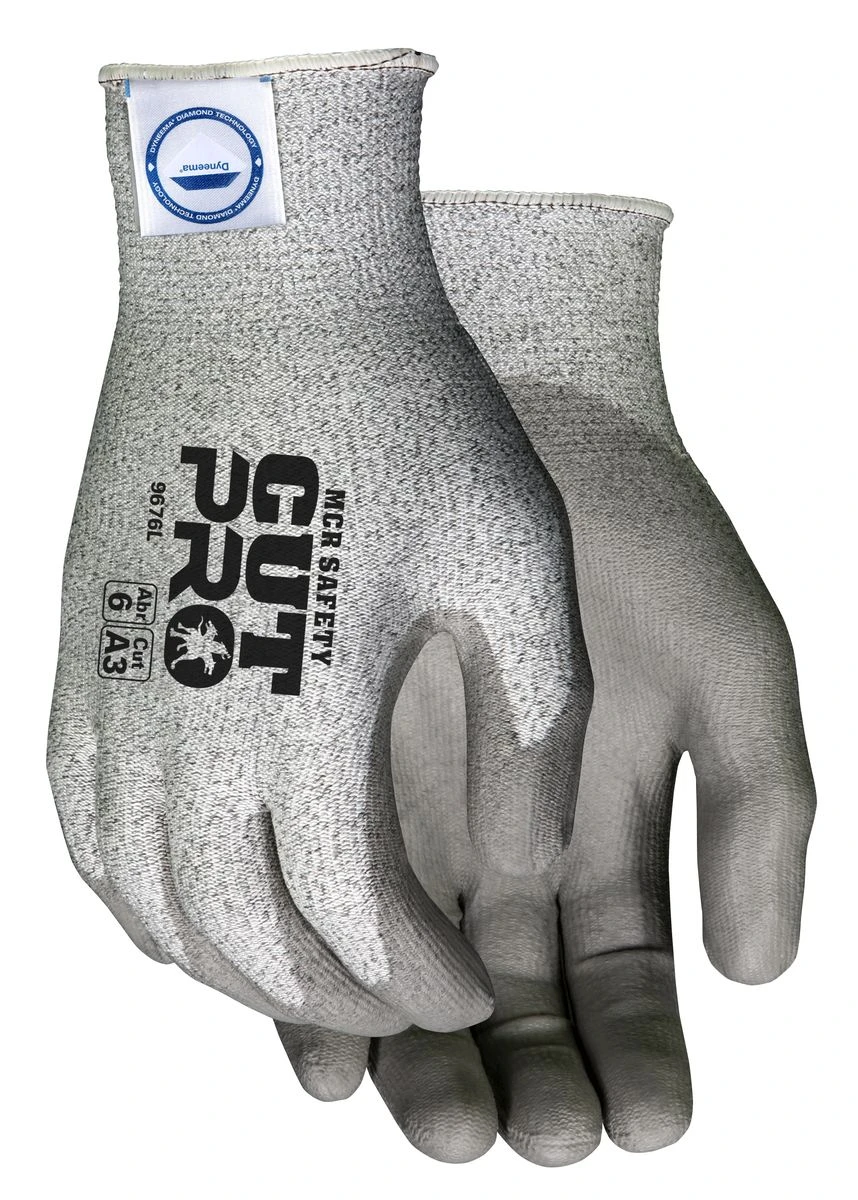 MCR 9676 Safety Cut Pro A3 Dyneema Diamond Glove With PU Palm 1 MCR 9676 Safety Cut Pro A3 Dyneema Diamond Glove With PU Palm