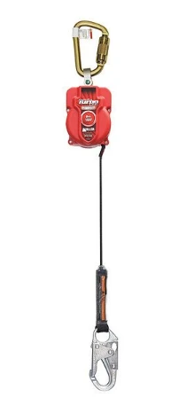 Miller By Honeywell MFL-1-Z7/9FT 9" TurboLite Personal Fall Limiter With Steel Twist-Lock Carabiner And Steel Locking Snap Hook