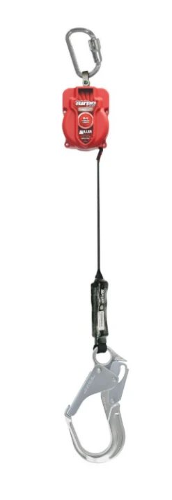 Miller By Honeywell MFL-2-Z7/6FT 6' TurboLite Personal Fall Limiter With Steel Carabiner & Steel Locking Rebar Hook