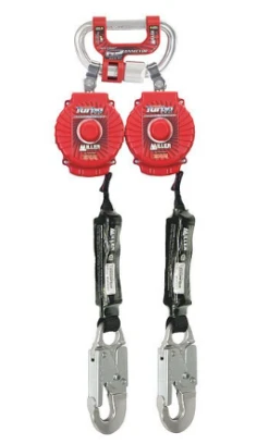 Miller By Honeywell MFLC-11-Z7/6FT 6' Twin Turbo Fall Protection Systems With G2 Connector & Aluminum Locking Snap Hooks