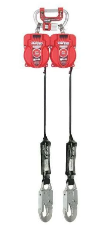 Miller By Honeywell MFLC-11-Z7/9FT 9' Twin Turbo Fall Protection Systems With G2 Connector & Aluminum Locking Snap Hooks