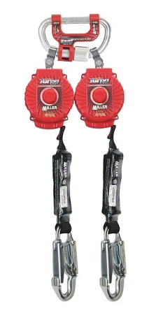 Miller By Honeywell MFLC-3-Z7/6FT 6' Twin Turbo Fall Protection Systems With G2 Connector & Steel Locking Snap Hooks