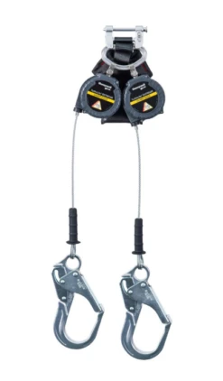 Miller By Honeywell MFLEC2-12/6FT 6' Twin Leg TurboLite Flash Personal Fall Limiter With Aluminum Rebar Hooks