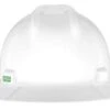 MSA 475369 White V-Gard Slotted Full Brim Hard Hat W Fas-Trac III Suspension