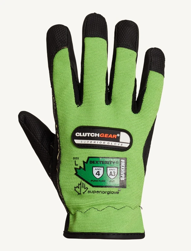 Superior Glove MXHVPB Clutch Gear Hi-Viz All-purpose Puncture-resistant Gloves That Also Defend Against Cuts 1 Superior Glove MXHVPB Clutch Gear Hi-Viz All-purpose Puncture-resistant Gloves That Also Defend Against Cuts
