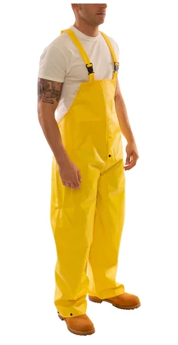 Tingley O56107 Yellow Double Coated PVC On Polyester DuraScrim Overalls - Fly Front 1 Tingley O56107 Yellow Double Coated PVC On Polyester DuraScrim Overalls - Fly Front