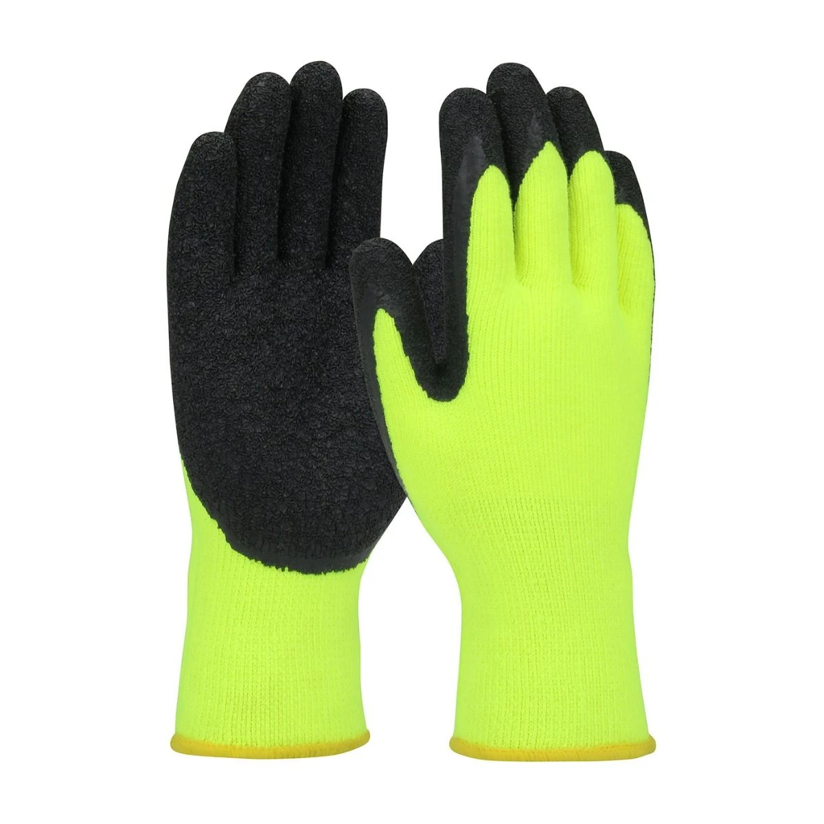 PIP 41-1425 Economy Hivis Yellow Acrylic Glove With Crinkle Latex 1 PIP 41-1425 Economy Hivis Yellow Acrylic Glove With Crinkle Latex